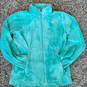 Girls north face teal fleece